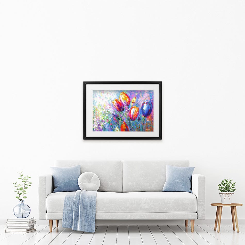 Colourful Tulips Framed Art Print wall art product Leon Devenice