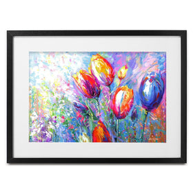 Colourful Tulips Framed Art Print wall art product Leon Devenice