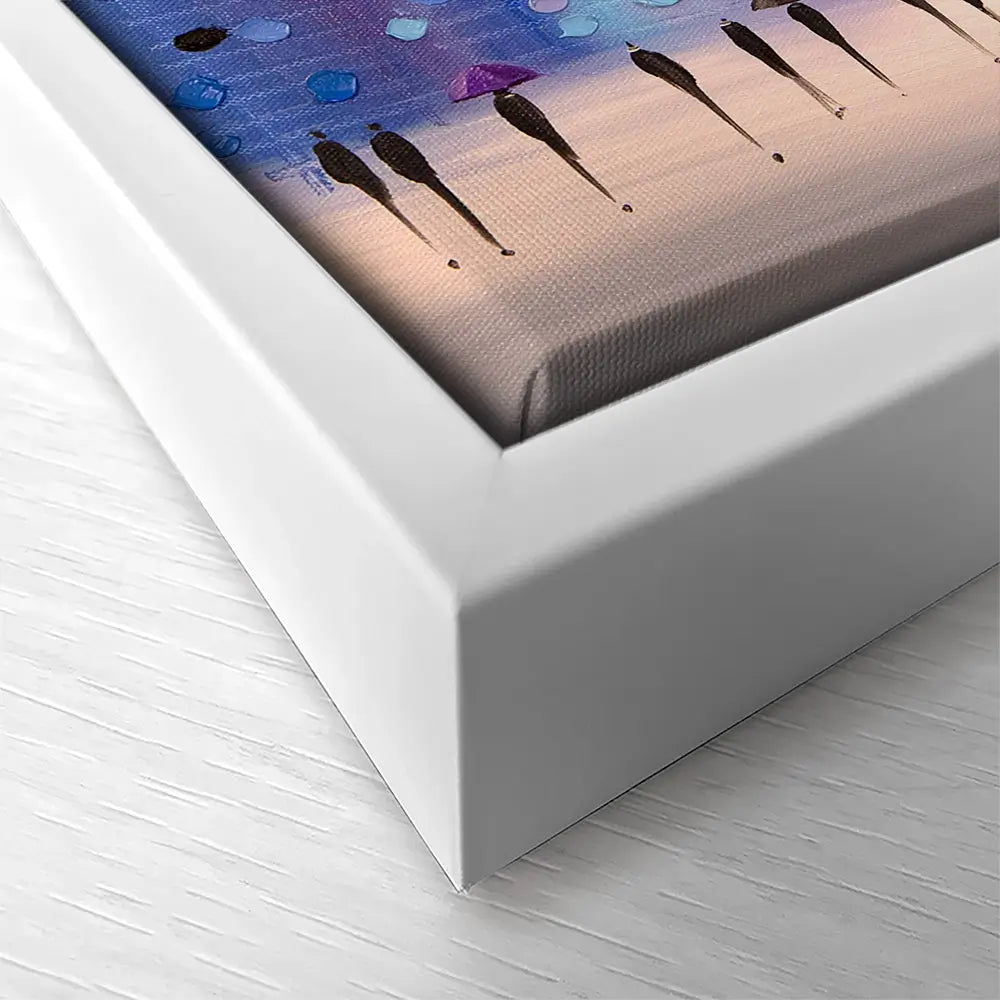 Colourful Umbrellas Against Purple Canvas Print Colourful Umbrellas Against Purple Canvas Print wall art product Ekaterina Ermilkina