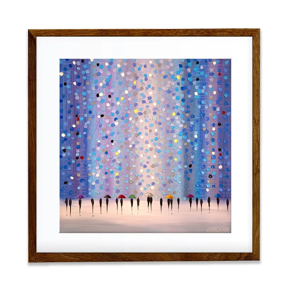 Colourful Umbrellas Against Purple Framed Art Print Colourful Umbrellas Against Purple Framed Art Print wall art product Ekaterina Ermilkina