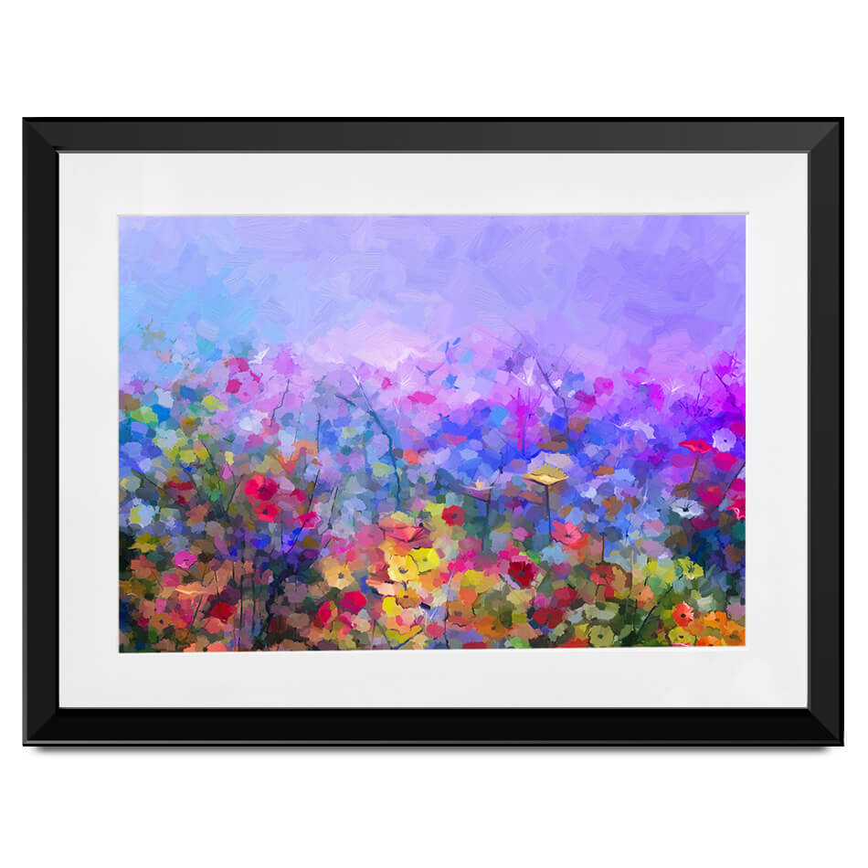 Colourful Wildflowers Framed Art Print Colourful Wildflowers Framed Art Print wall art product pluie_r / Shutterstock