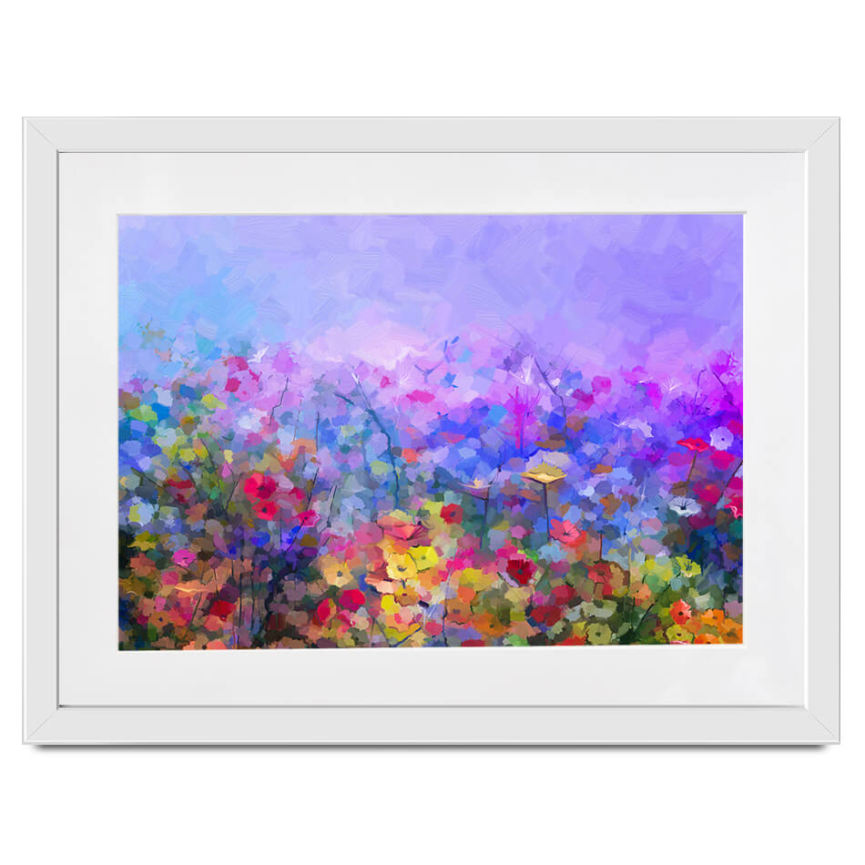 Colourful Wildflowers Framed Art Print Colourful Wildflowers Framed Art Print wall art product pluie_r / Shutterstock
