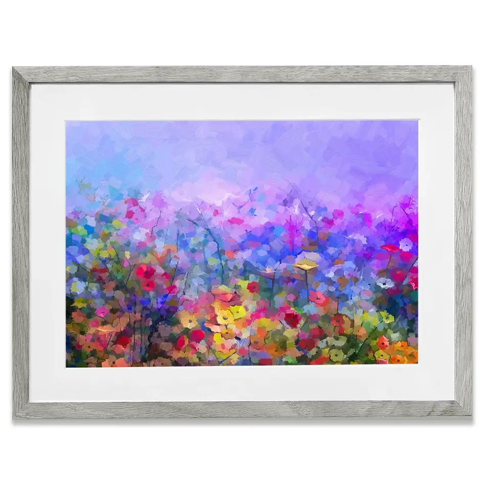 Colourful Wildflowers Framed Art Print Colourful Wildflowers Framed Art Print wall art product pluie_r / Shutterstock