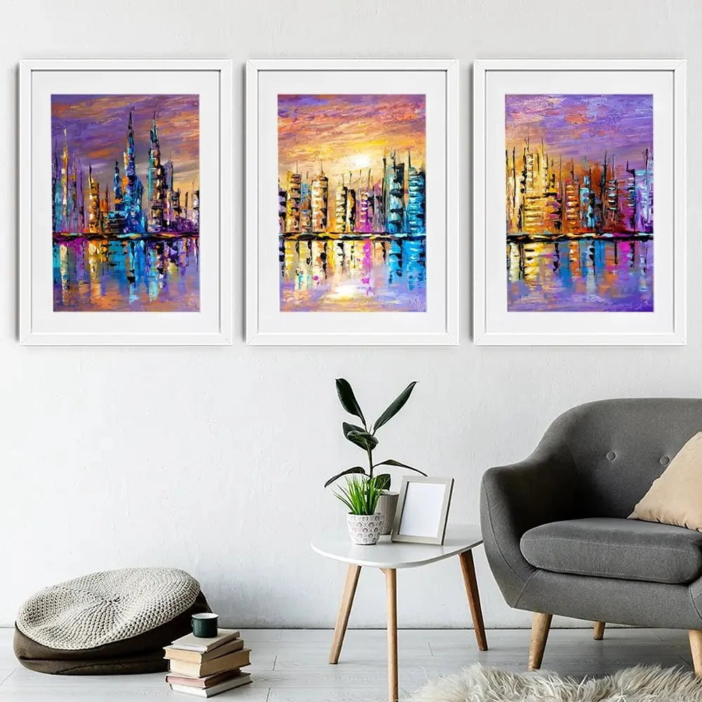 Colours Of The City Framed Art Print Trio Colours Of The City Framed Art Print Trio wall art product Osnat Tzadok