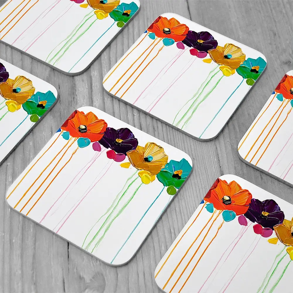 Colours On My Wall Coaster Set Colours On My Wall Coaster Set wall art product Art Print Shop