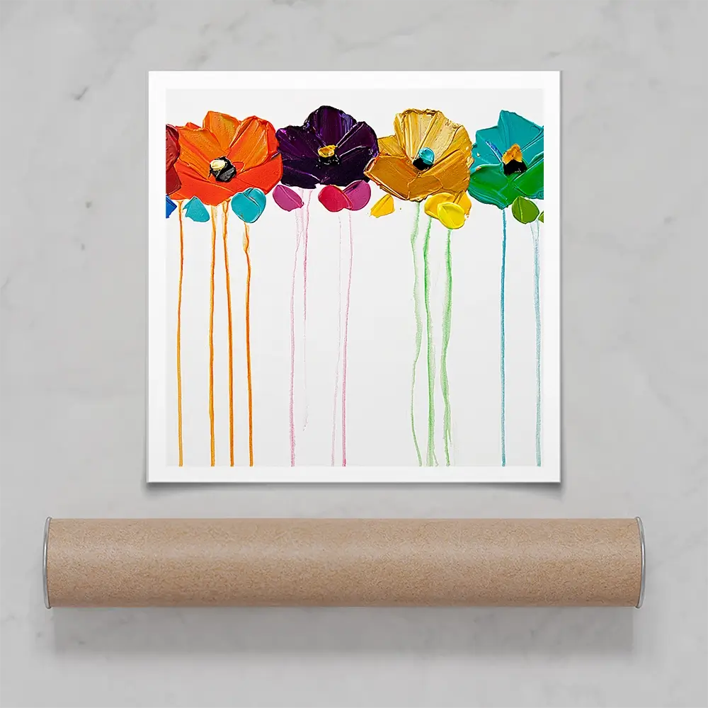 Colours On My Wall Square Art Print Colours On My Wall Square Art Print wall art product Art Print Shop