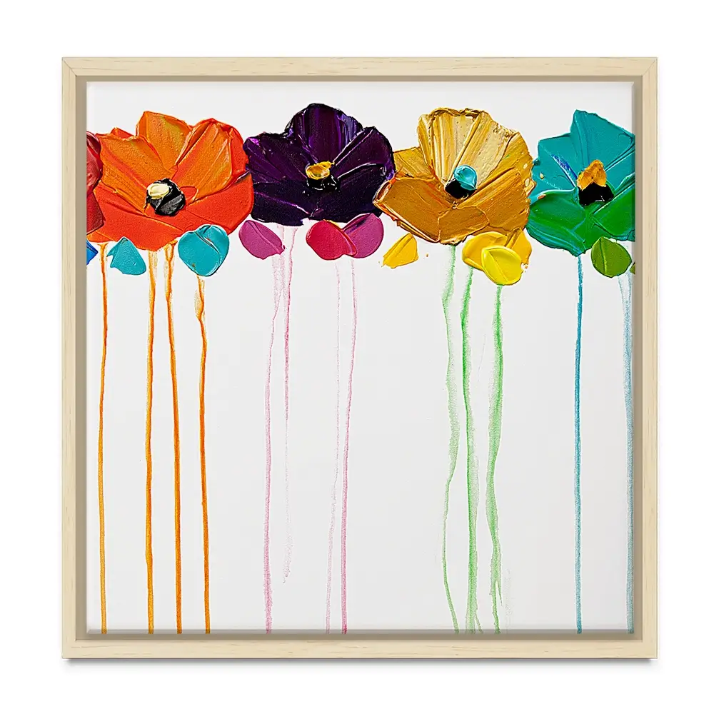 Colours On My Wall Square Canvas Print Colours On My Wall Square Canvas Print wall art product Art Print Shop