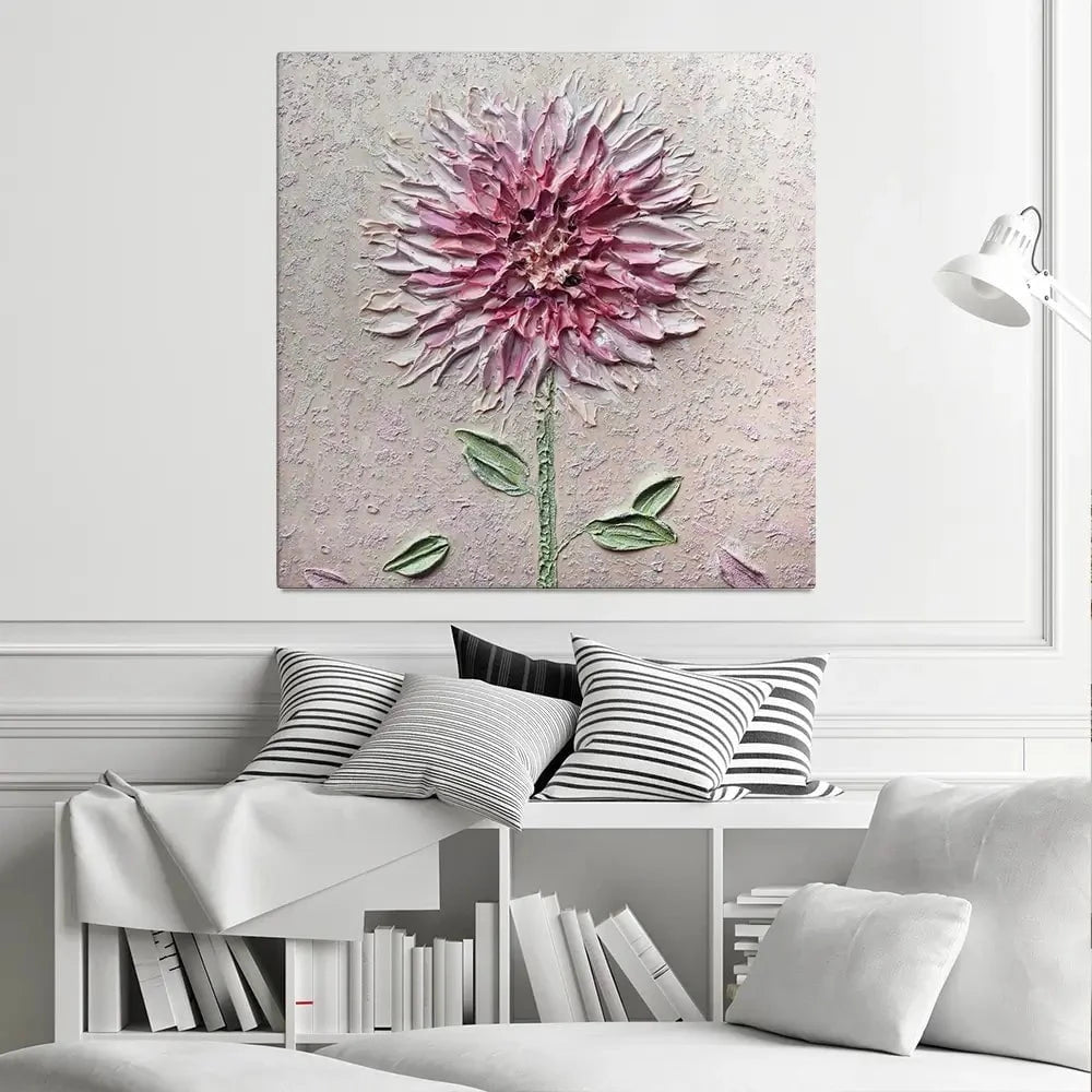 Comfortable Solitude Pink Square Canvas Print Comfortable Solitude Pink Square Canvas Print wall art product Nada Khatib