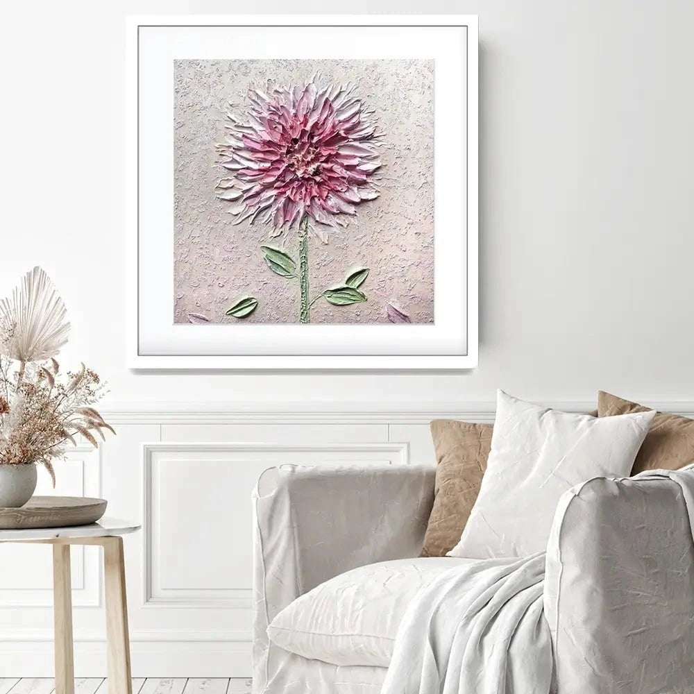 Comfortable Solitude Pink Square Framed Art Print Comfortable Solitude Pink Square Framed Art Print wall art product Nada Khatib