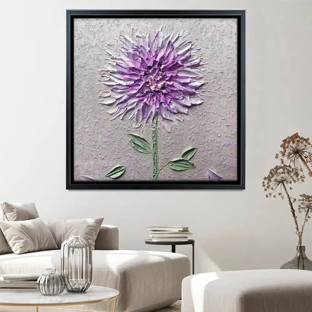 Comfortable Solitude Purple Square Canvas Print Comfortable Solitude Purple Square Canvas Print wall art product Nada Khatib