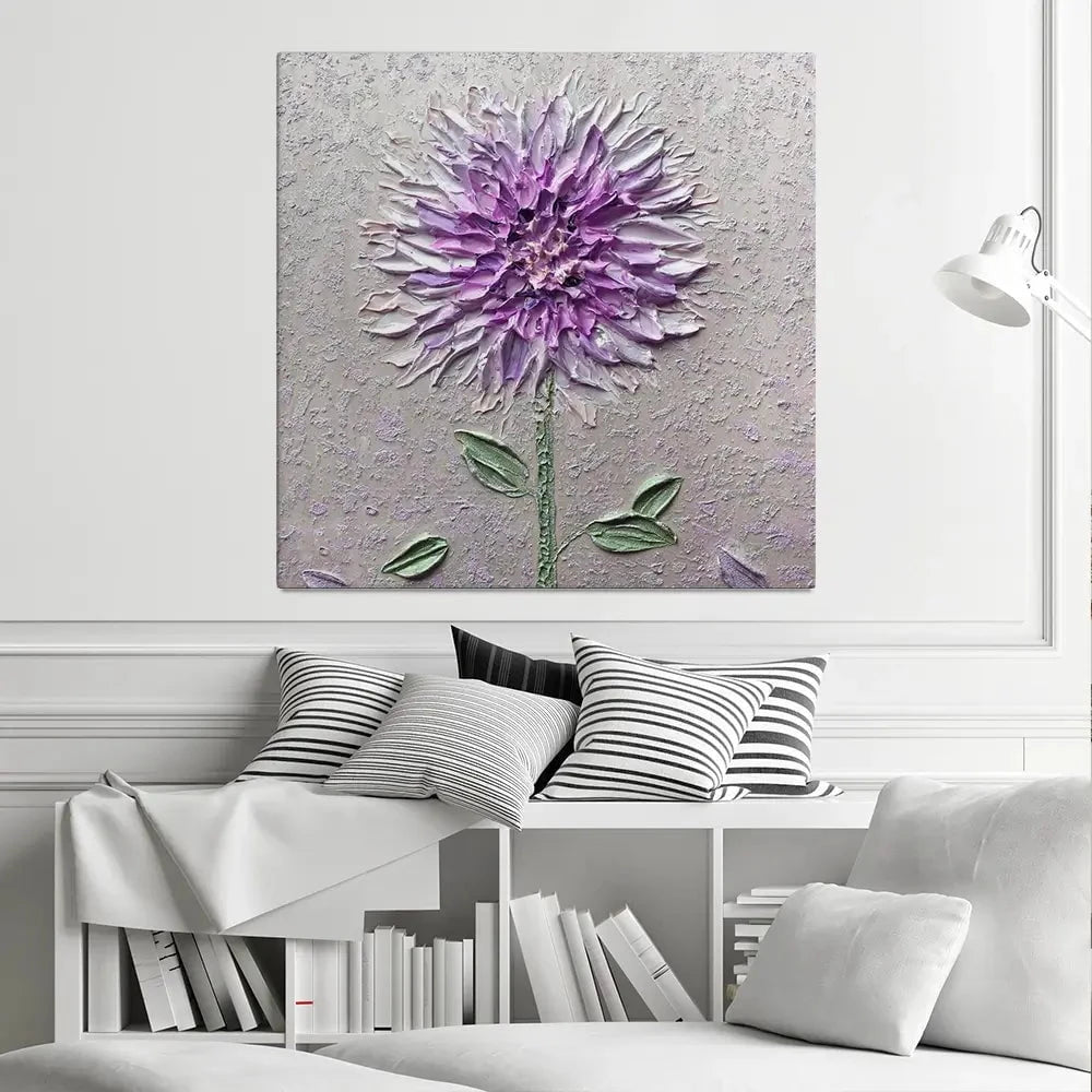 Comfortable Solitude Purple Square Canvas Print Comfortable Solitude Purple Square Canvas Print wall art product Nada Khatib