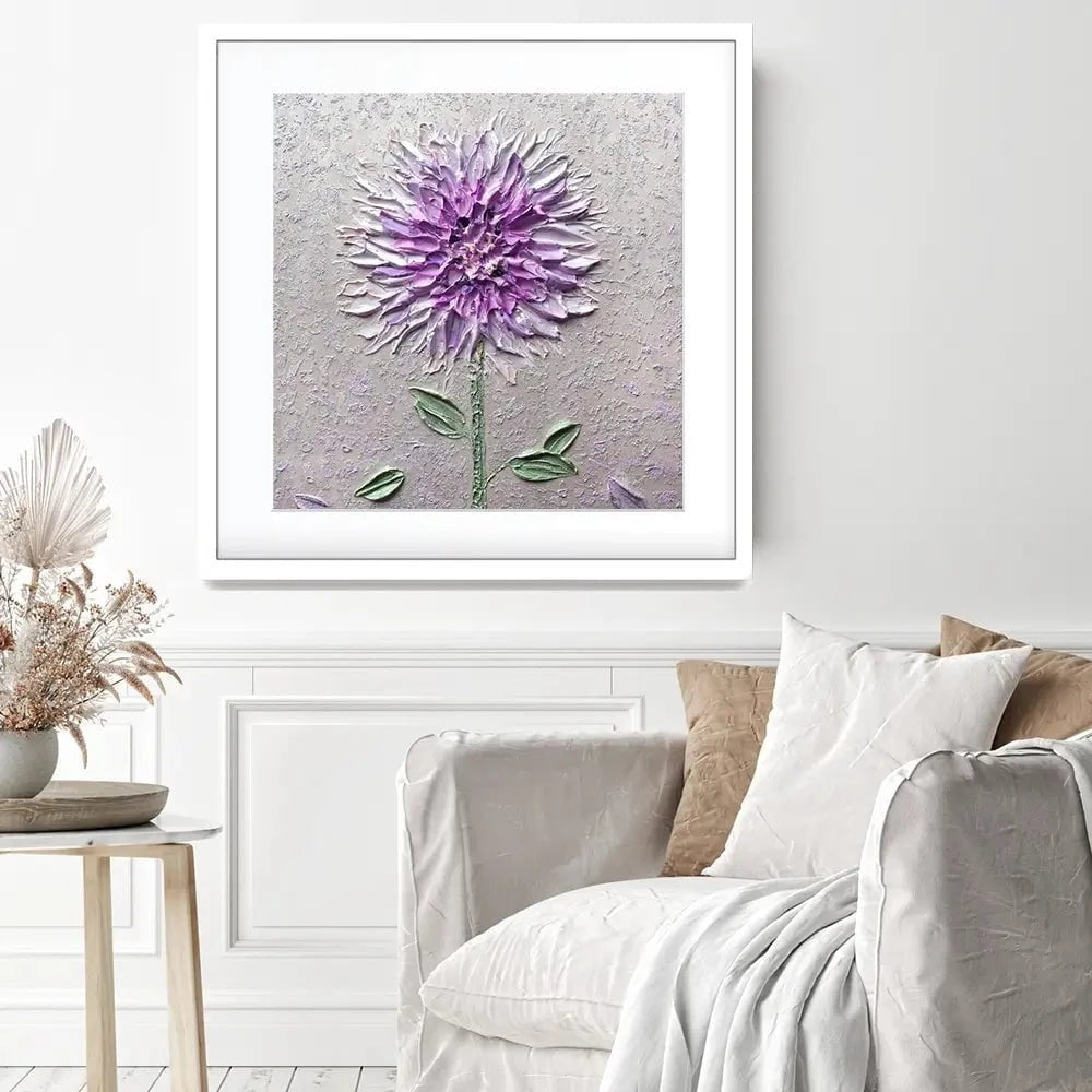 Comfortable Solitude Purple Square Framed Art Print Comfortable Solitude Purple Square Framed Art Print wall art product Nada Khatib