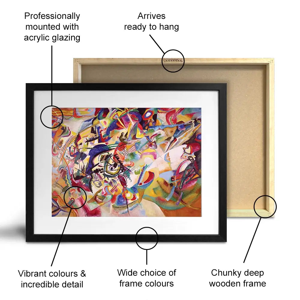 Composition 7 Framed Art Print Composition 7 Framed Art Print | Composition 7 Artwork wall art product Wassily Kandinsky