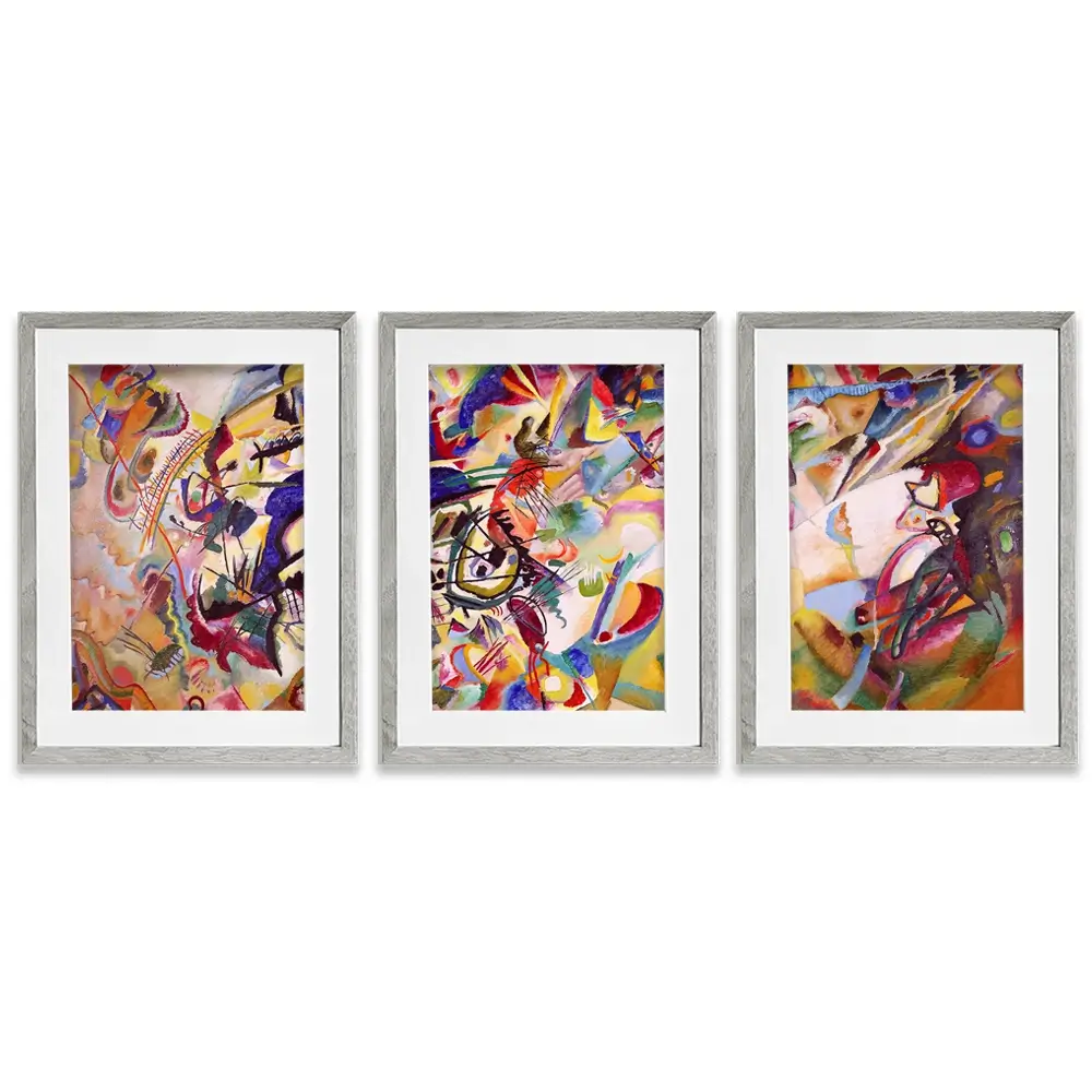 Composition 7 Framed Art Print Trio Composition 7 Framed Art Print Trio wall art product Wassily Kandinsky