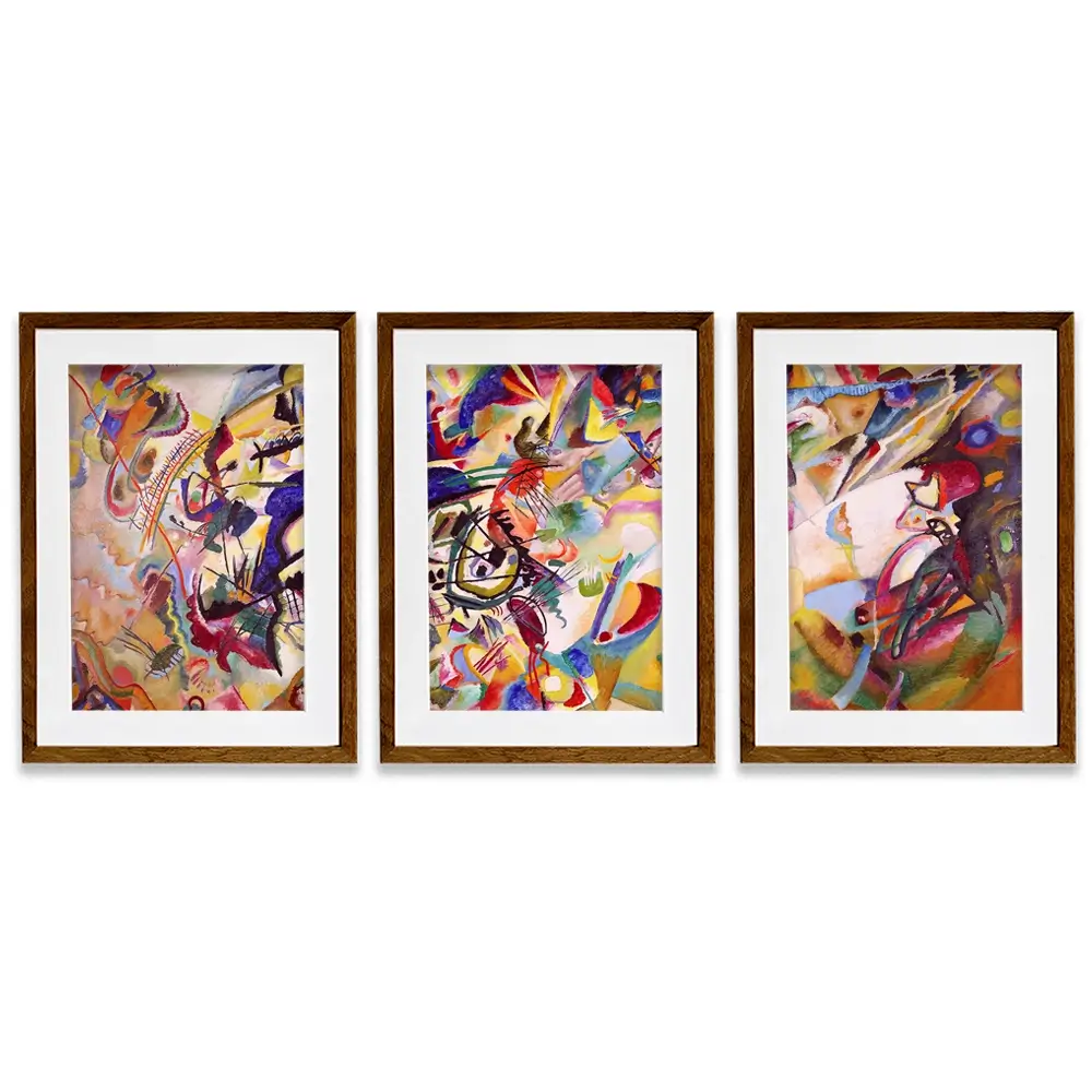 Composition 7 Framed Art Print Trio Composition 7 Framed Art Print Trio wall art product Wassily Kandinsky