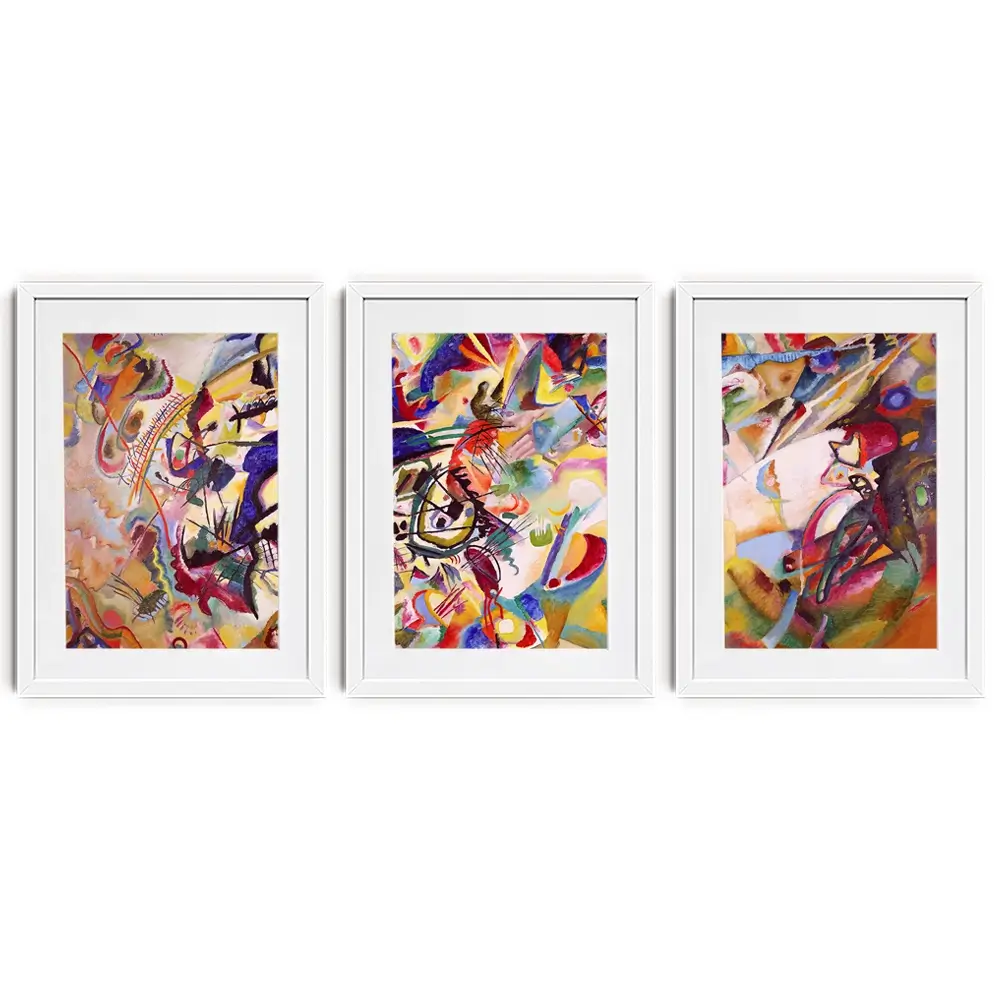 Composition 7 Framed Art Print Trio Composition 7 Framed Art Print Trio wall art product Wassily Kandinsky