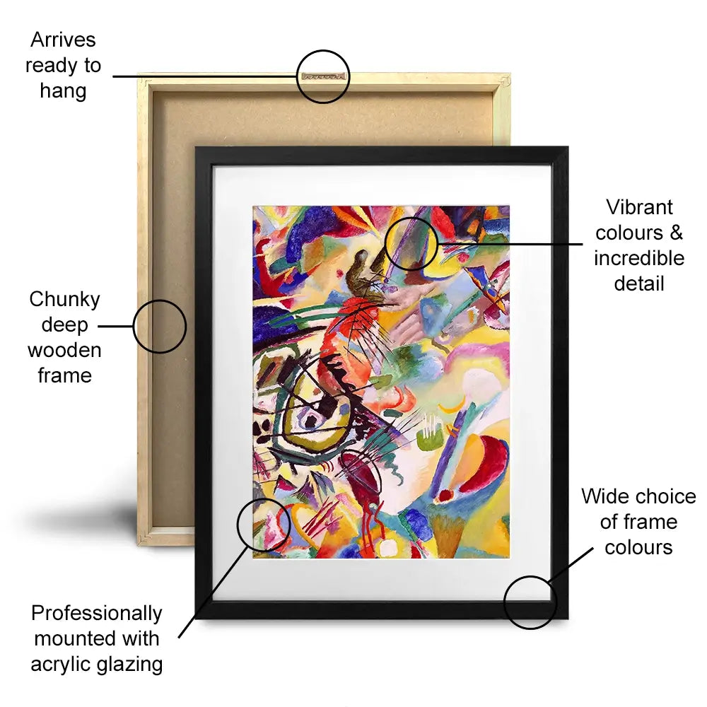 Composition 7 Framed Art Print Trio Composition 7 Framed Art Print Trio wall art product Wassily Kandinsky