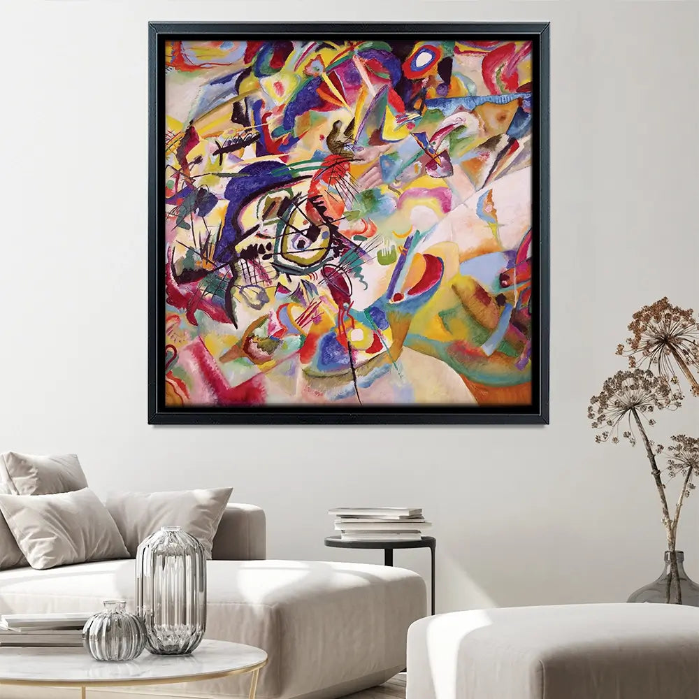 Composition 7 Square Canvas Print Composition 7 Square Canvas Print | Composition 7 Artwork  wall art product Wassily Kandinsky