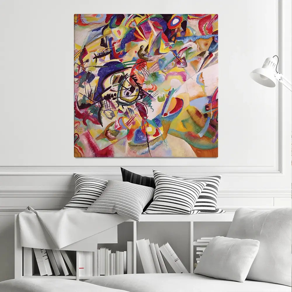 Composition 7 Square Canvas Print Composition 7 Square Canvas Print | Composition 7 Artwork  wall art product Wassily Kandinsky