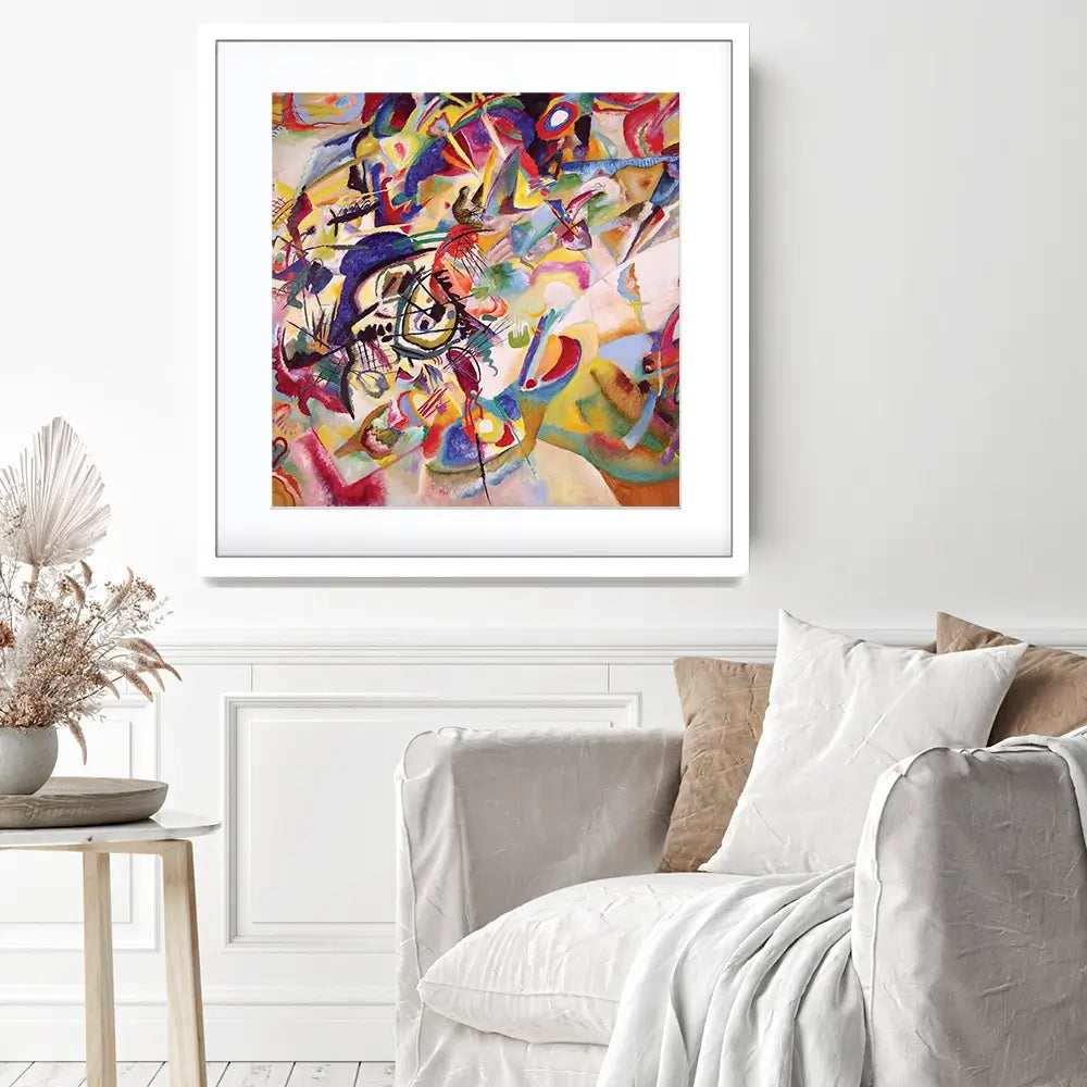 Composition 7 Square Framed Art Print Composition 7 Square Framed Art Print wall art product Wassily Kandinsky