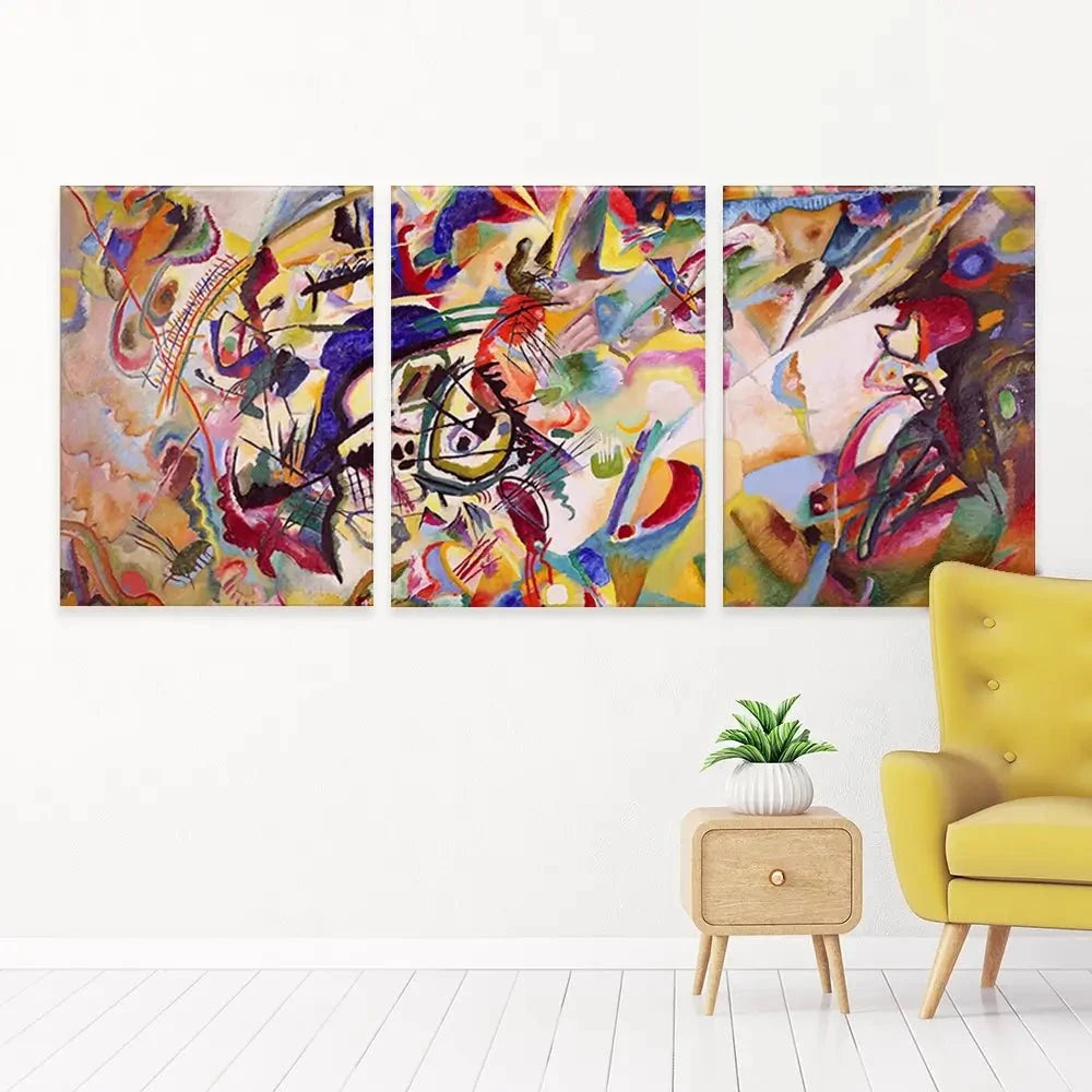 Composition 7 Trio Canvas Print Composition 7 Trio Canvas Print wall art product Wassily Kandinsky