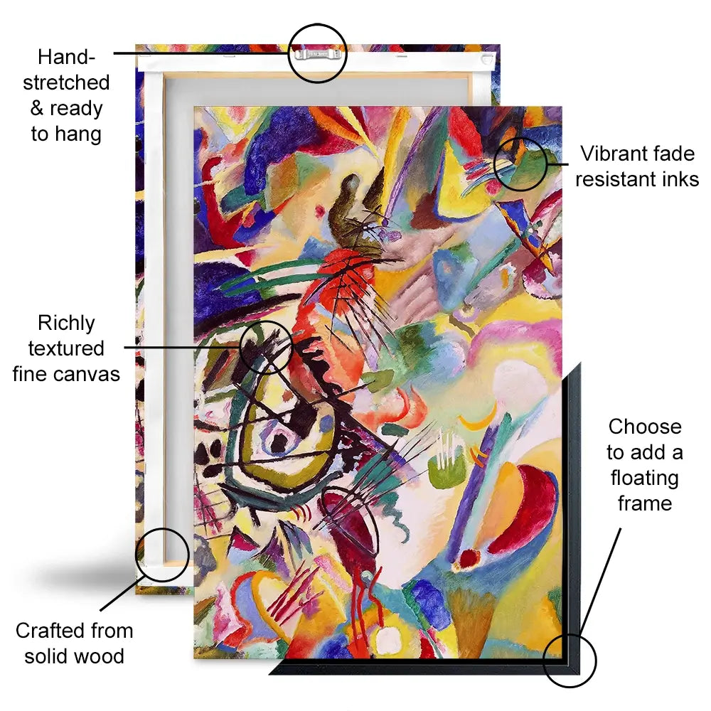 Composition 7 Trio Canvas Print Composition 7 Trio Canvas Print wall art product Wassily Kandinsky
