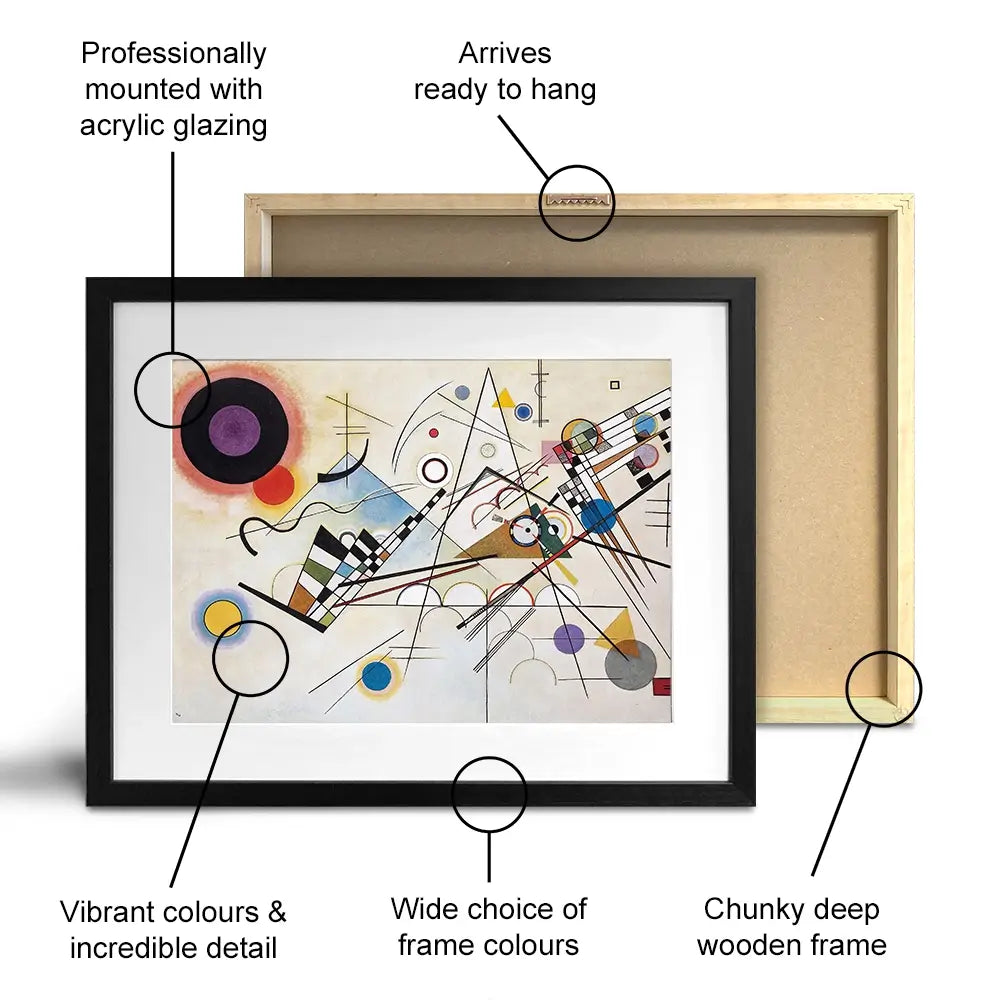 Composition 8 Framed Art Print Composition 8 Framed Art Print wall art product Wassily Kandinsky