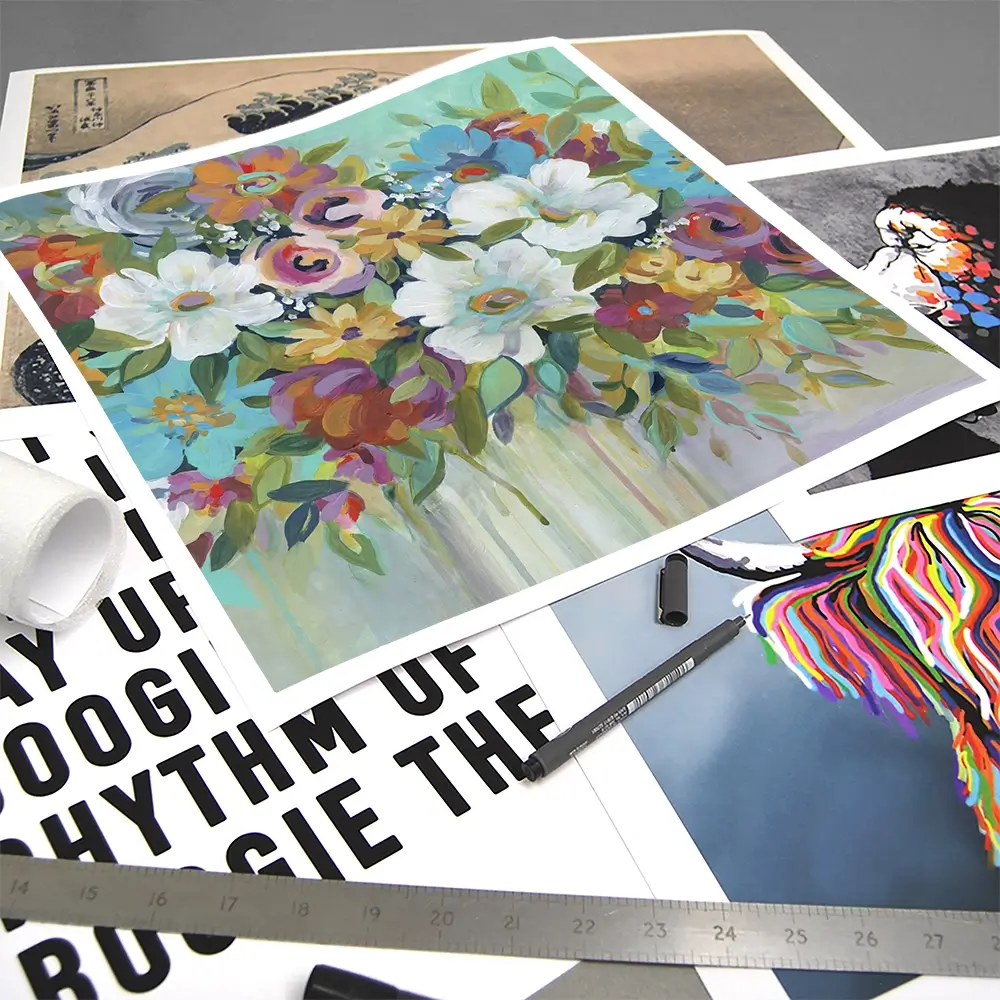 Confetti Bouquet Square Art Print Confetti Bouquet Square Art Print wall art product Carol Robinson