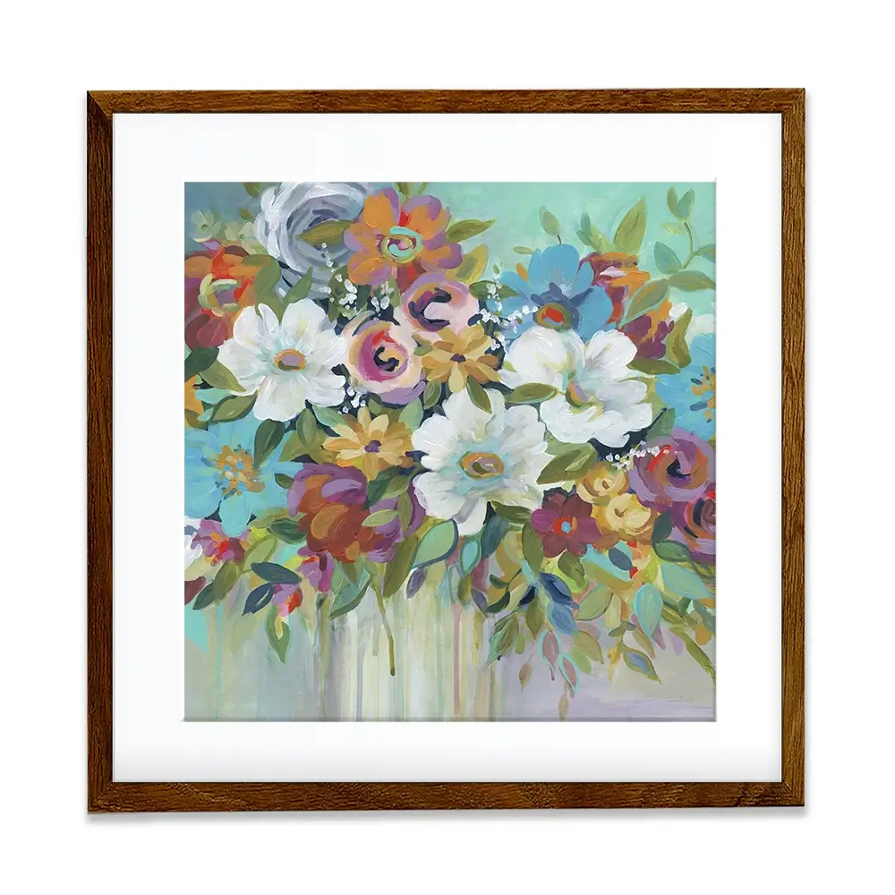 Confetti Bouquet Square Framed Art Print Confetti Bouquet Square Framed Art Print wall art product Carol Robinson