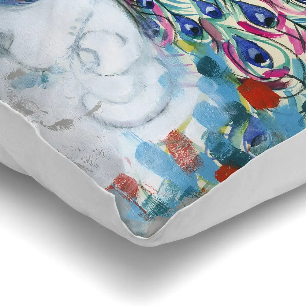 Confetti Peacock Cushion Confetti Peacock Cushion wall art product Jennifer Goldberger