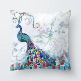 Confetti Peacock Cushion Confetti Peacock Cushion wall art product Jennifer Goldberger