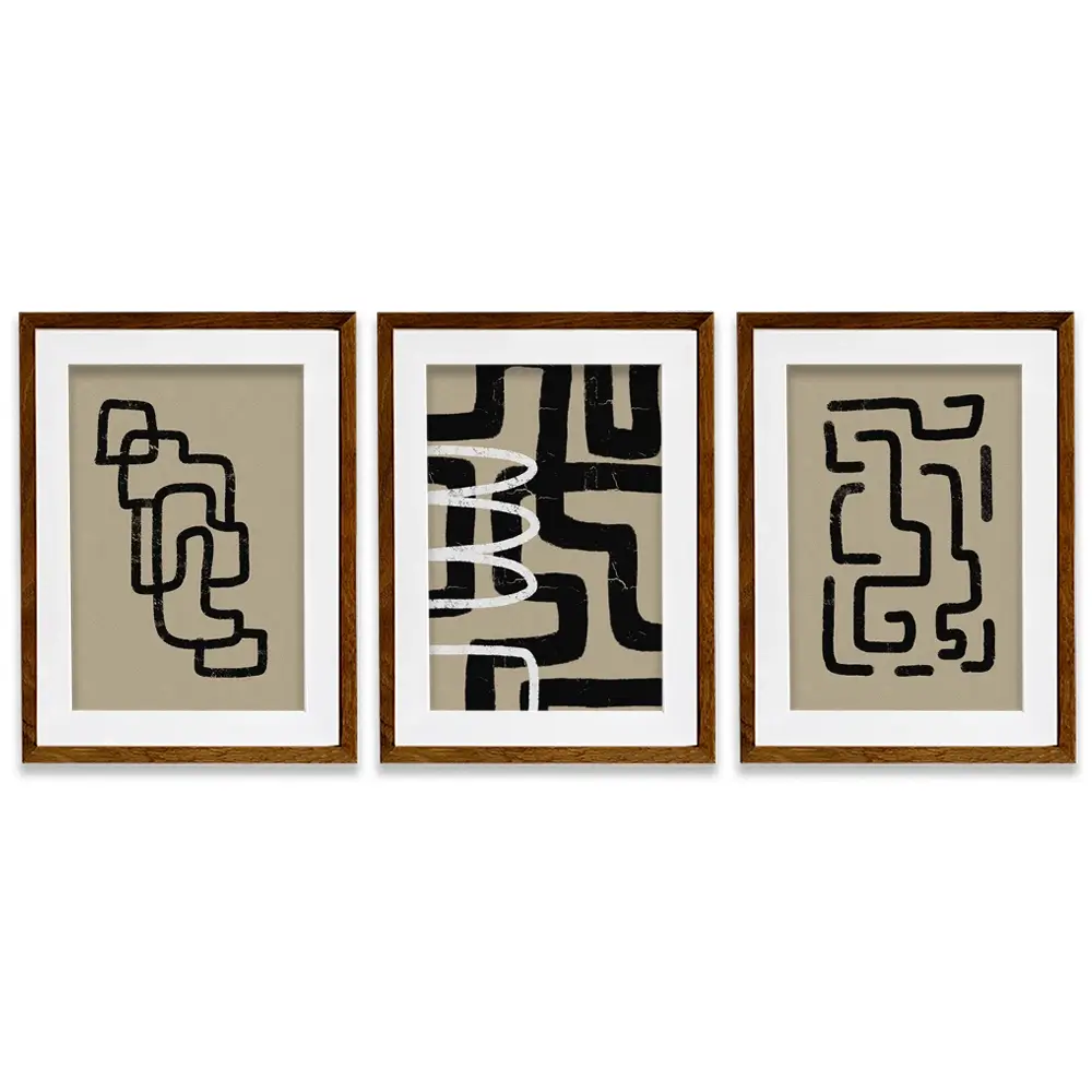 Connected Framed Art Print Trio Connected Framed Art Print Trio wall art product Yuli Saputra