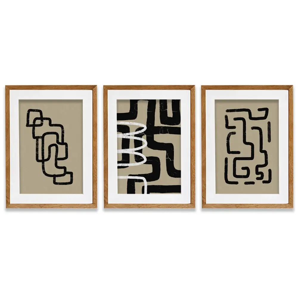 Connected Framed Art Print Trio Connected Framed Art Print Trio wall art product Yuli Saputra