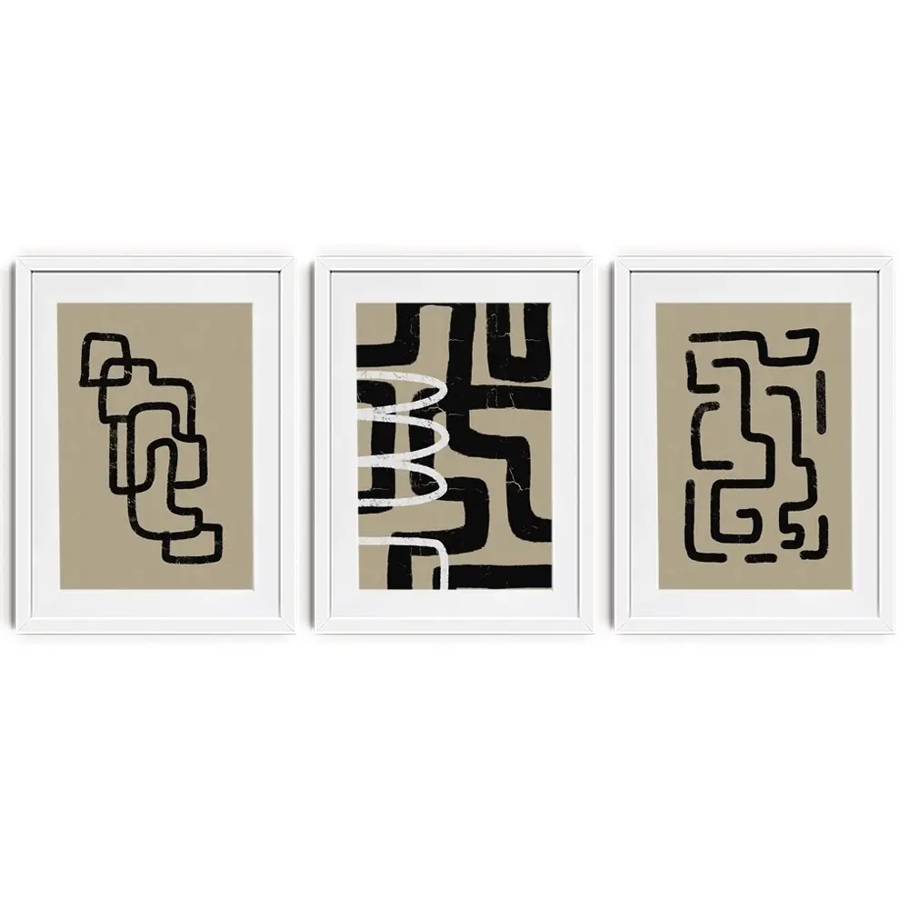 Connected Framed Art Print Trio Connected Framed Art Print Trio wall art product Yuli Saputra