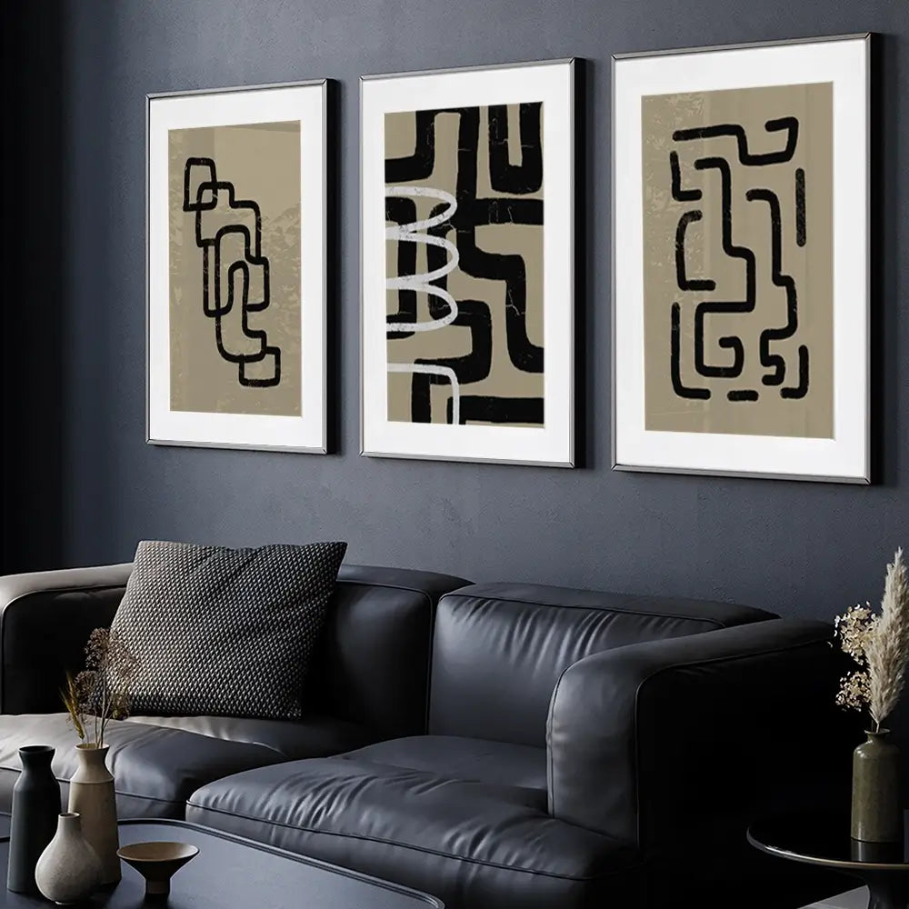 Connected Framed Art Print Trio Connected Framed Art Print Trio wall art product Yuli Saputra