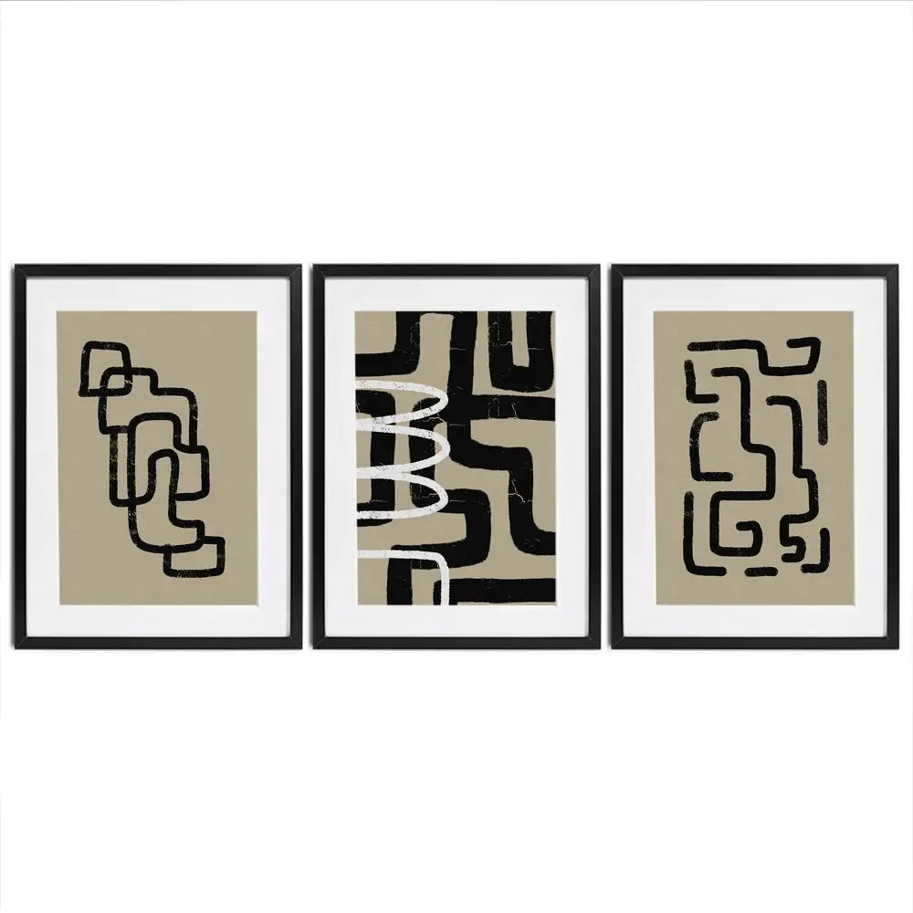 Connected Framed Art Print Trio Connected Framed Art Print Trio wall art product Yuli Saputra