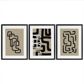 Connected Framed Art Print Trio Connected Framed Art Print Trio wall art product Yuli Saputra