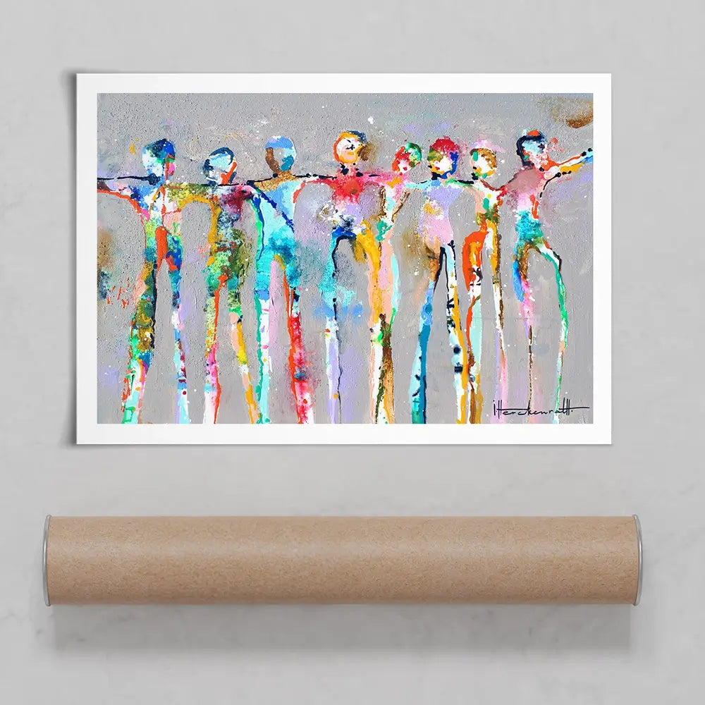 Connected People Art Print Connected People Art Print wall art product Studio Paint-Ing