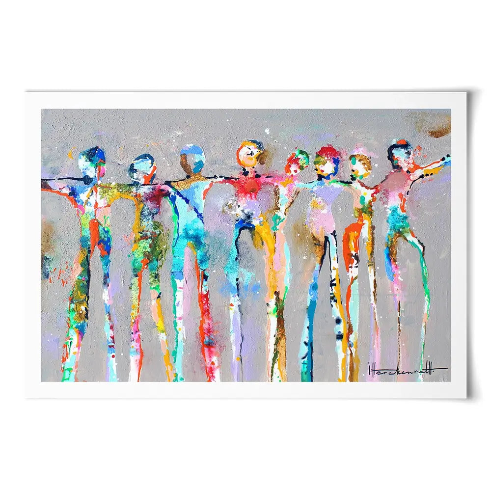 Connected People Art Print Connected People Art Print wall art product Studio Paint-Ing