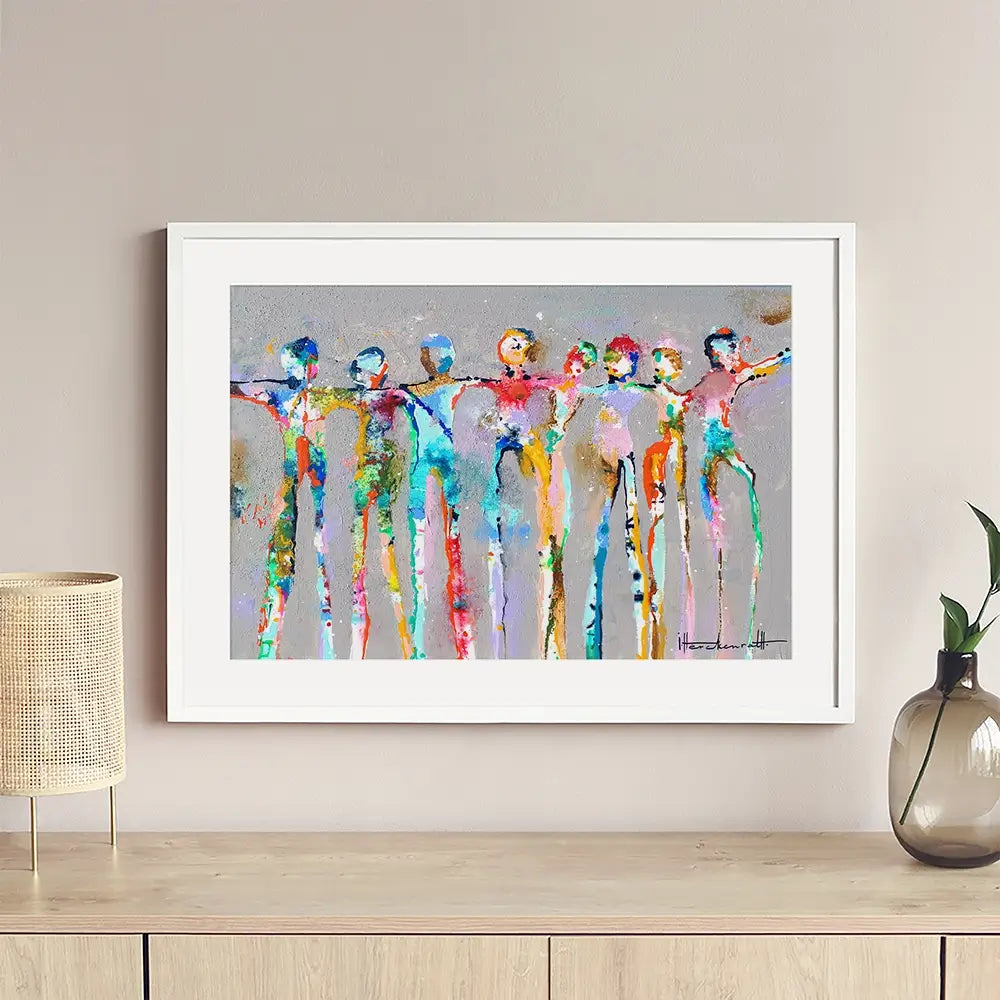 Connected People Framed Art Print Connected People Framed Art Print wall art product Studio Paint-Ing