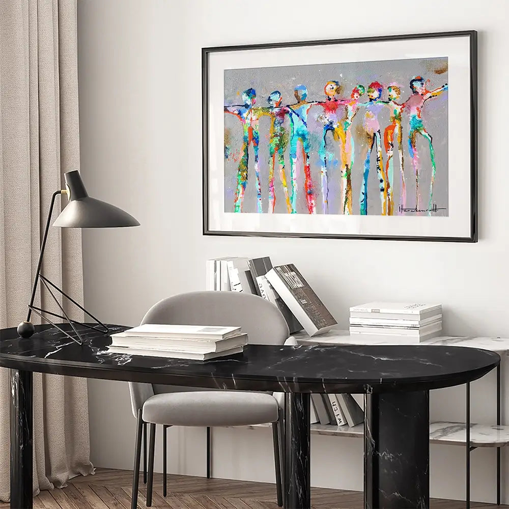 Connected People Framed Art Print Connected People Framed Art Print wall art product Studio Paint-Ing