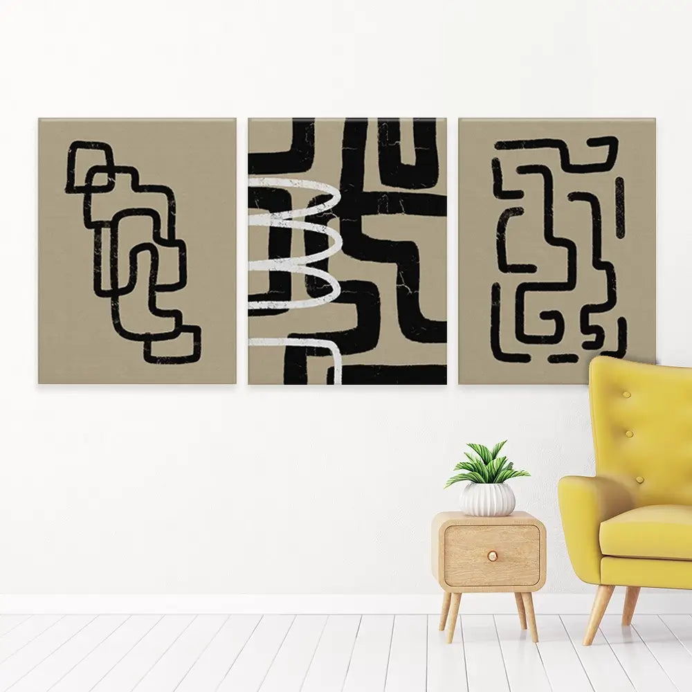 Connected Trio Canvas Print Connected Trio Canvas Print wall art product Yuli Saputra