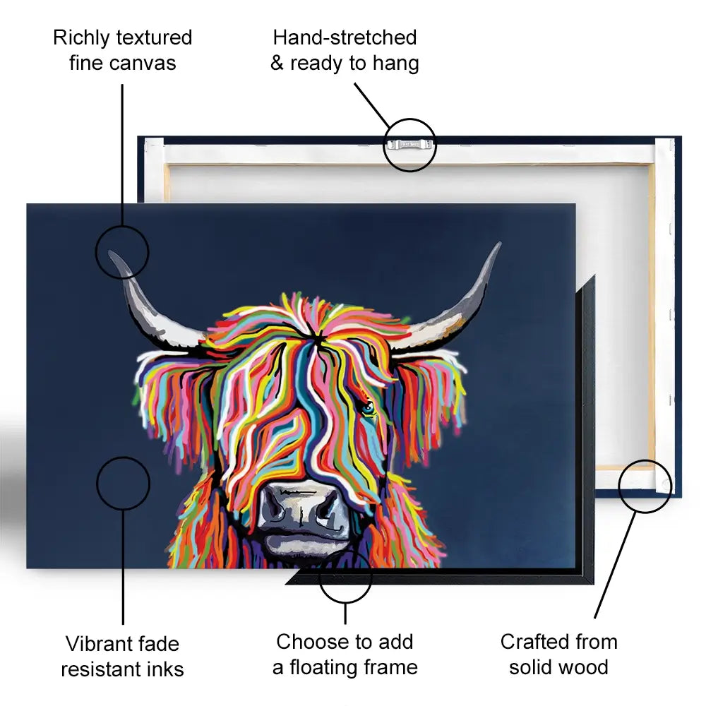 Coo In Navy Blue Canvas Print Coo In Navy Blue Canvas Print | Coo in Navy Blue Artwork wall art product Independent