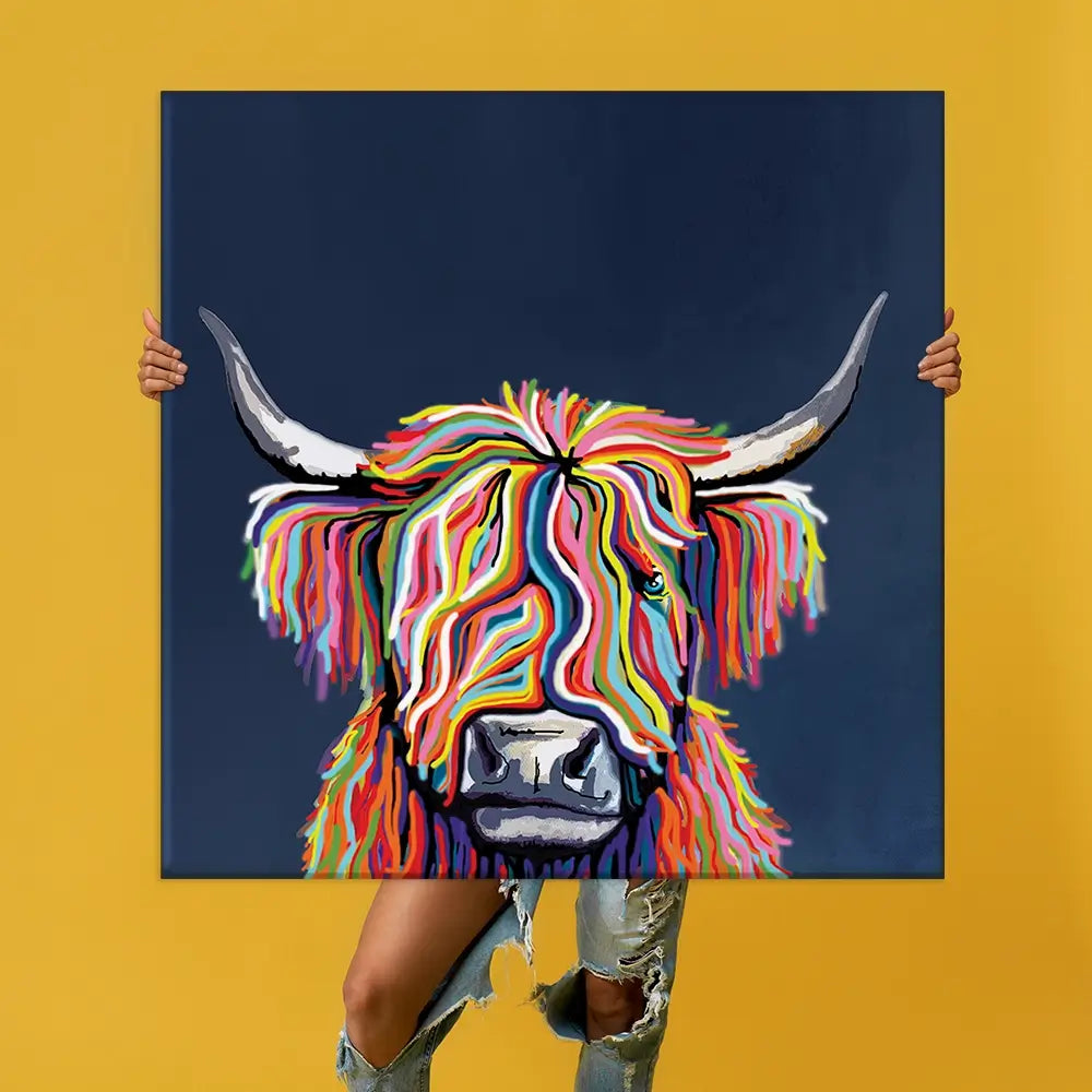 Coo In Navy Blue Oversized Canvas Print Coo In Navy Blue Oversized Canvas Print wall art product Art Print Shop