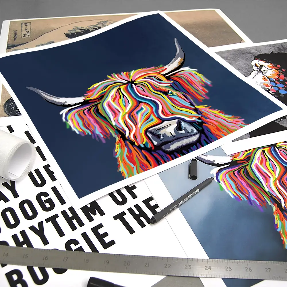 Coo In Navy Blue Square Art Print Coo In Navy Blue Square Art Print wall art product Independent