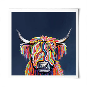 Coo In Navy Blue Square Art Print Coo In Navy Blue Square Art Print wall art product Independent