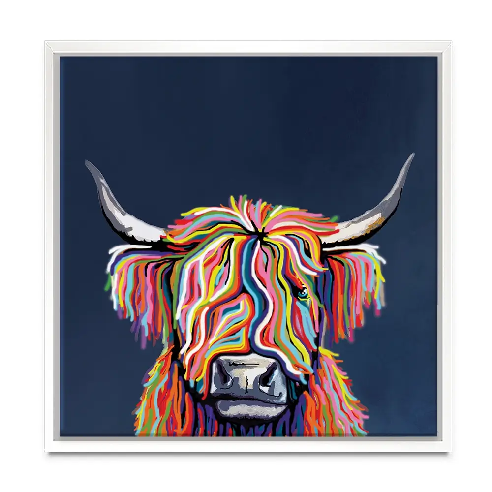 Coo In Navy Blue Square Canvas Print Coo In Navy Blue Square Canvas Print | Coo in Navy Blue Artwork | wall art product Independent