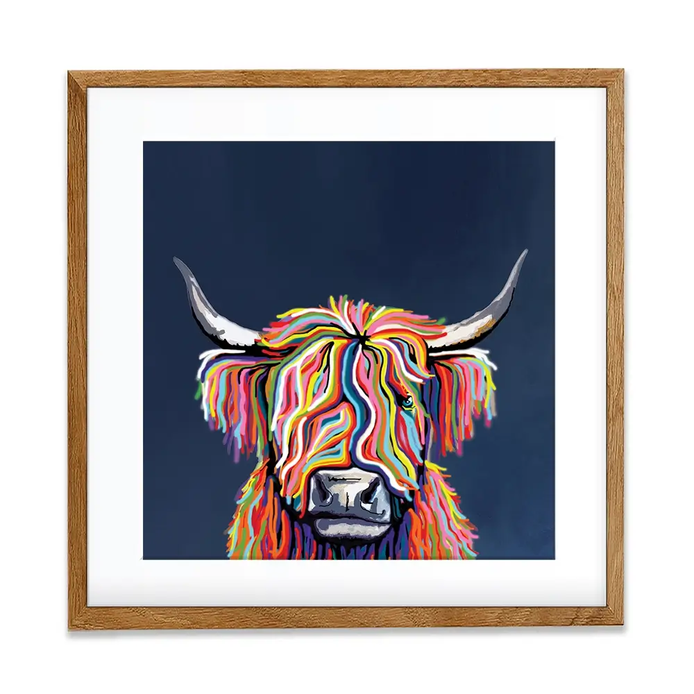 Coo In Navy Blue Square Framed Art Print Coo In Navy Blue Square Framed Art Print wall art product Independent