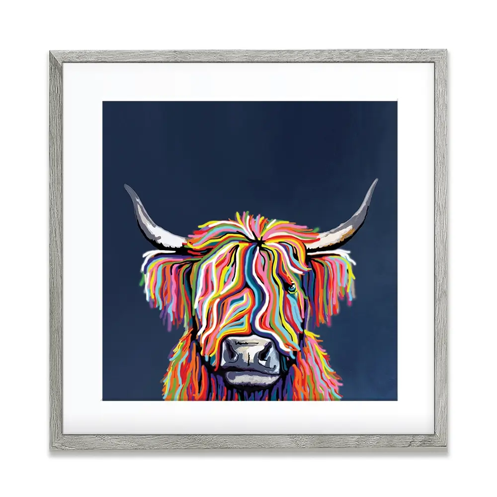 Coo In Navy Blue Square Framed Art Print Coo In Navy Blue Square Framed Art Print wall art product Independent