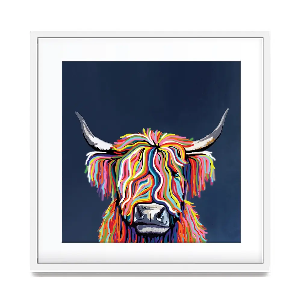 Coo In Navy Blue Square Framed Art Print Coo In Navy Blue Square Framed Art Print wall art product Independent